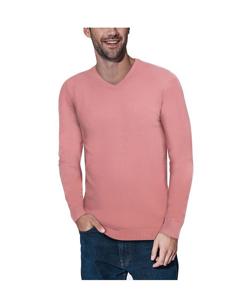 Men's Basic V-Neck Pullover Midweight Sweater Mustard Yellow $21.15 Sweaters