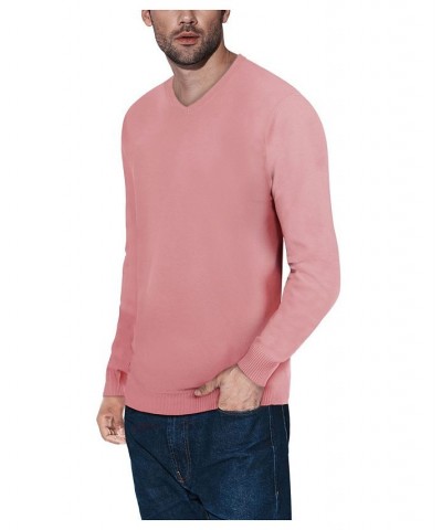 Men's Basic V-Neck Pullover Midweight Sweater Mustard Yellow $21.15 Sweaters