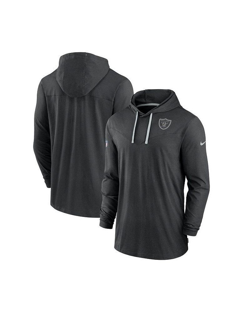 Men's Black Las Vegas Raiders Sideline Pop Performance Pullover Long Sleeve Hoodie T-shirt $31.61 T-Shirts