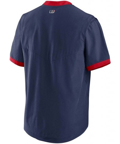 Men's Navy, Red Boston Red Sox Authentic Collection Short Sleeve Hot Pullover Jacket $38.70 Jackets