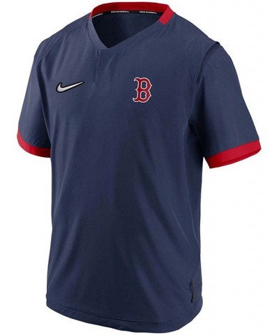 Men's Navy, Red Boston Red Sox Authentic Collection Short Sleeve Hot Pullover Jacket $38.70 Jackets