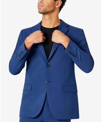 Men's Modern-Fit Stretch Suit Jacket Blue $57.50 Suits