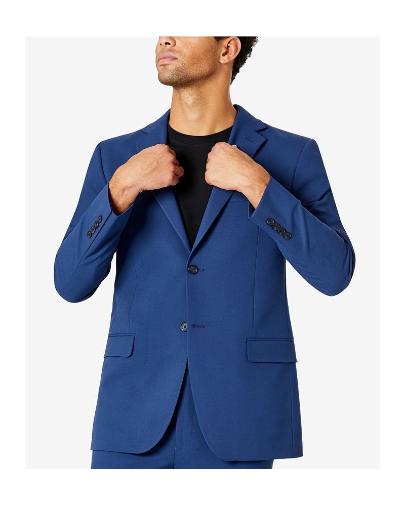 Men's Modern-Fit Stretch Suit Jacket Blue $57.50 Suits