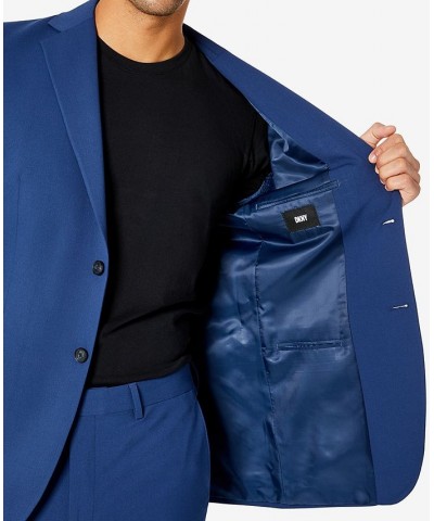 Men's Modern-Fit Stretch Suit Jacket Blue $57.50 Suits