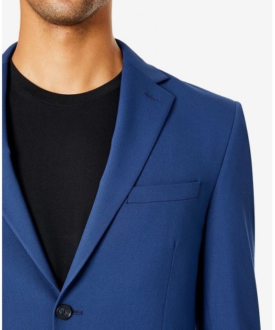 Men's Modern-Fit Stretch Suit Jacket Blue $57.50 Suits