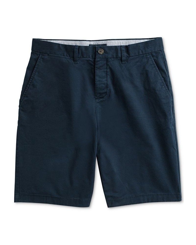 Men's 10" Classic-Fit Stretch Chino Shorts with Magnetic Zipper Gray $33.79 Shorts