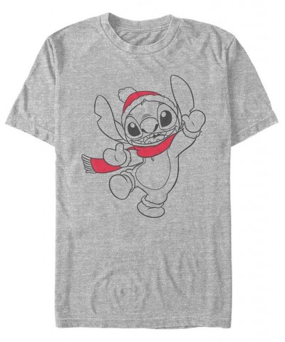 Men's Stitch Holiday Short Sleeve T-Shirt Gray $16.80 T-Shirts