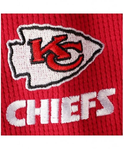 Men's Red Kansas City Chiefs Maverick Thermal Henley Long Sleeve T-shirt $24.48 T-Shirts