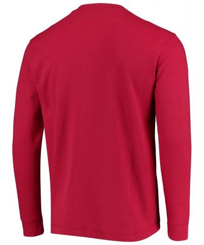 Men's Red Kansas City Chiefs Maverick Thermal Henley Long Sleeve T-shirt $24.48 T-Shirts