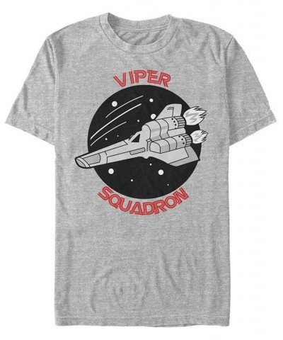 Battlestar Galactica Men's Viper Squadron Short Sleeve T-Shirt Gray $17.50 T-Shirts