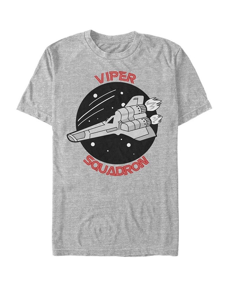 Battlestar Galactica Men's Viper Squadron Short Sleeve T-Shirt Gray $17.50 T-Shirts