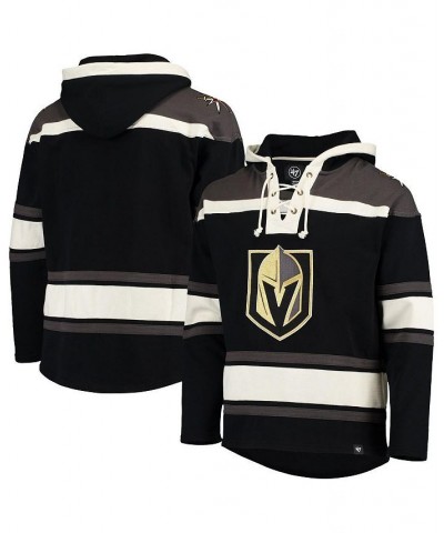 Men's '47 Black Vegas Golden Knights Superior Lacer Team Pullover Hoodie $33.30 Sweatshirt