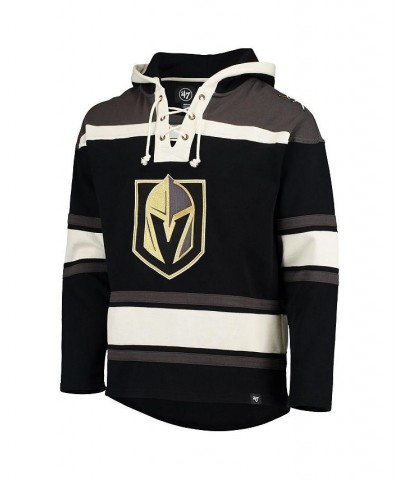 Men's '47 Black Vegas Golden Knights Superior Lacer Team Pullover Hoodie $33.30 Sweatshirt