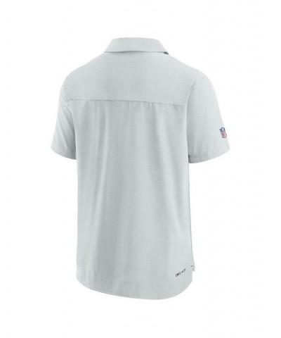 Men's White Dallas Cowboys Sideline Lockup Performance Polo Shirt $45.00 Polo Shirts