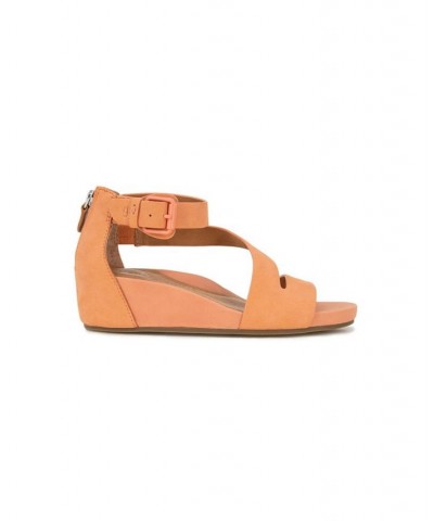 Women's Gwen Platform Wedge Sandals Orange $50.70 Shoes