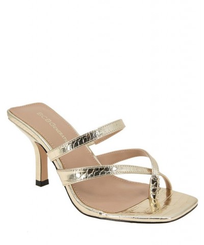 Women's Mosina Strappy Sandal Gold $47.69 Shoes