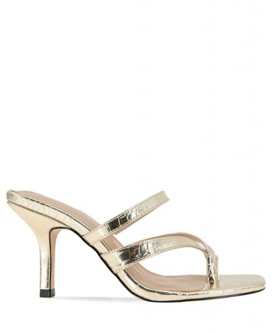 Women's Mosina Strappy Sandal Gold $47.69 Shoes