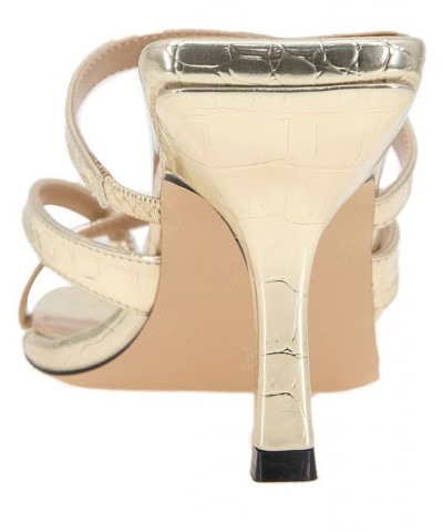 Women's Mosina Strappy Sandal Gold $47.69 Shoes