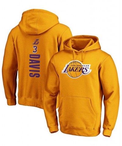 Men's Anthony Davis Gold Los Angeles Lakers Team Playmaker Name and Number Pullover Hoodie $34.97 Sweatshirt