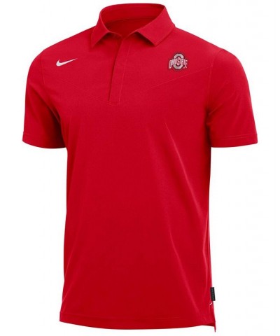 Men's Scarlet Ohio State Buckeyes 2021 Coaches Performance Polo $32.20 Polo Shirts