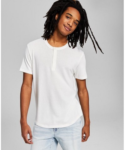 Men's Short-Sleeve Henley Shirt White $11.93 T-Shirts