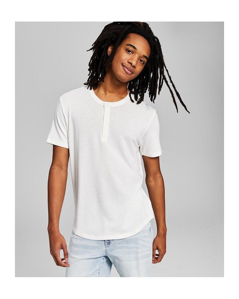 Men's Short-Sleeve Henley Shirt White $11.93 T-Shirts