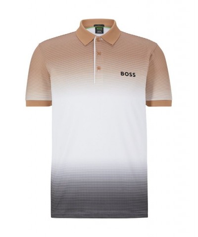 BOSS Men's Matteo Berrettini Stretch-Jersey Degrade Signature Stripes Polo Shirt Multi $61.62 Polo Shirts