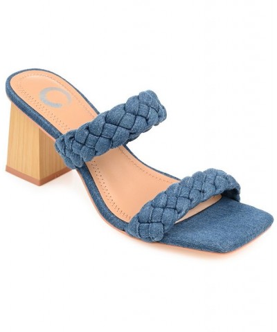 Women's Bronte Braided Sandals Blue $41.80 Shoes