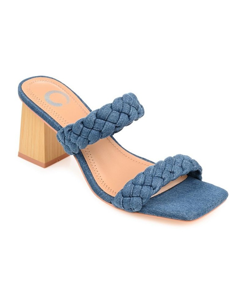 Women's Bronte Braided Sandals Blue $41.80 Shoes