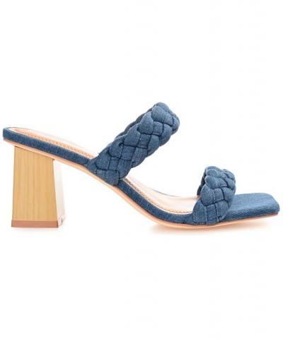 Women's Bronte Braided Sandals Blue $41.80 Shoes