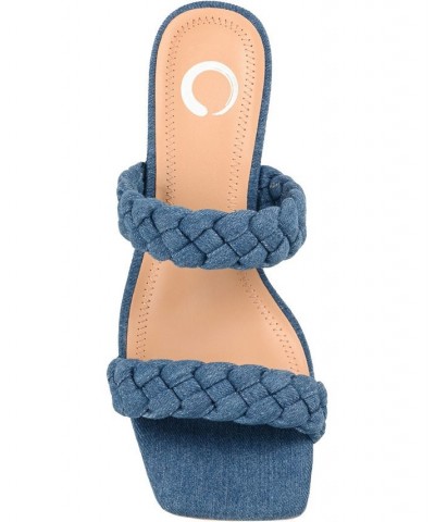 Women's Bronte Braided Sandals Blue $41.80 Shoes