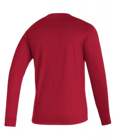 Men's Scarlet Rutgers Scarlet Knights Sideline Locker Strikethrough Creator AEROREADY Long Sleeve T-shirt $25.51 T-Shirts