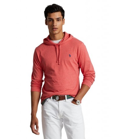 Men's Jersey Hooded T-Shirt Red $40.55 T-Shirts