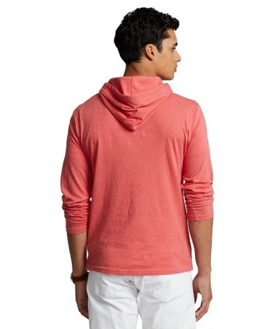 Men's Jersey Hooded T-Shirt Red $40.55 T-Shirts