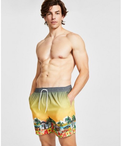 Men's Hawaii Tropical Print Drawstring Swim Trunks Multi $42.66 Swimsuits