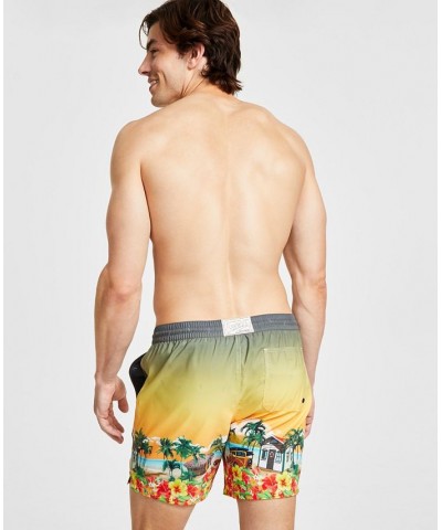 Men's Hawaii Tropical Print Drawstring Swim Trunks Multi $42.66 Swimsuits