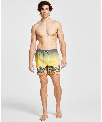 Men's Hawaii Tropical Print Drawstring Swim Trunks Multi $42.66 Swimsuits