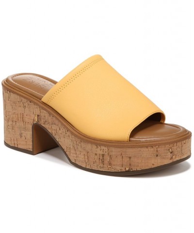 Cassie Platform Slides Yellow $44.55 Shoes