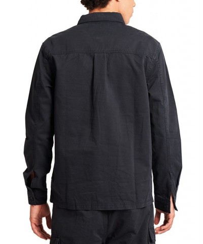 Men's Multi-Pocket Cotton Over-Shirt Blue $45.00 Shirts