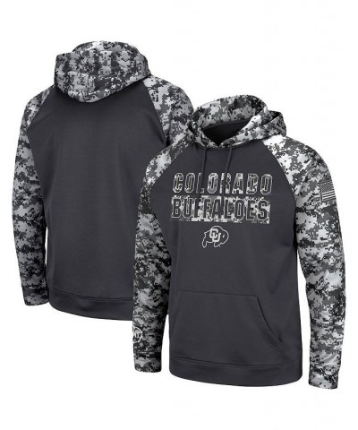 Men's Charcoal Colorado Buffaloes OHT Military-Inspired Appreciation Digital Camo Pullover Hoodie $30.75 Sweatshirt