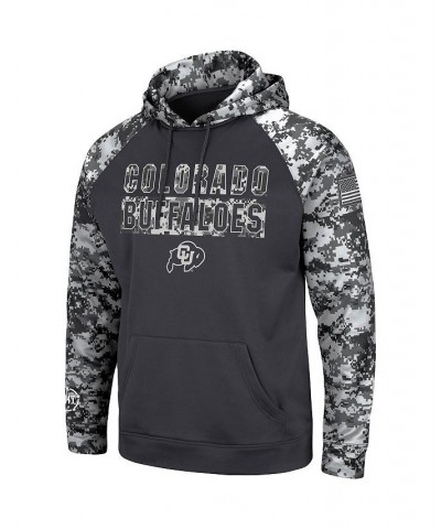 Men's Charcoal Colorado Buffaloes OHT Military-Inspired Appreciation Digital Camo Pullover Hoodie $30.75 Sweatshirt