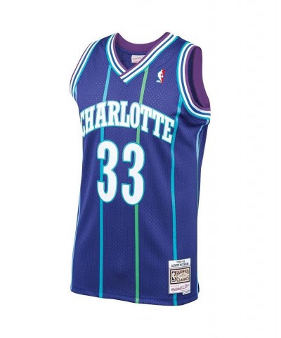 Men's Alonzo Mourning Purple Charlotte Hornets 1994-95 Hardwood Classics Swingman Jersey $52.17 Jersey