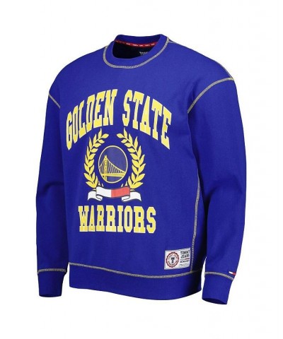 Men's Royal Golden State Warriors Peter French Terry Pullover Crew Sweatshirt $35.69 Sweatshirt