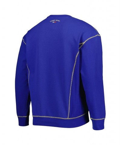 Men's Royal Golden State Warriors Peter French Terry Pullover Crew Sweatshirt $35.69 Sweatshirt