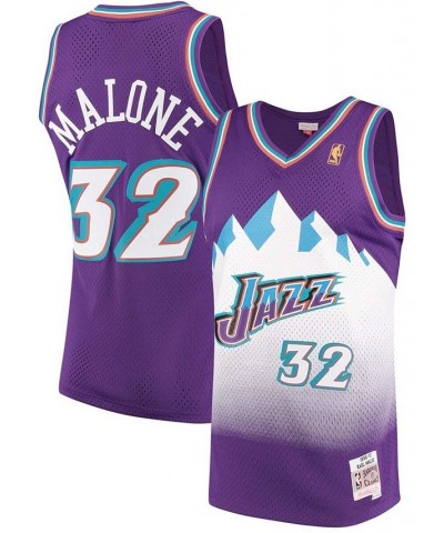 Men's Karl Malone Purple Utah Jazz 1996-97 Hardwood Classics Swingman Jersey $71.05 Jersey