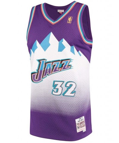 Men's Karl Malone Purple Utah Jazz 1996-97 Hardwood Classics Swingman Jersey $71.05 Jersey