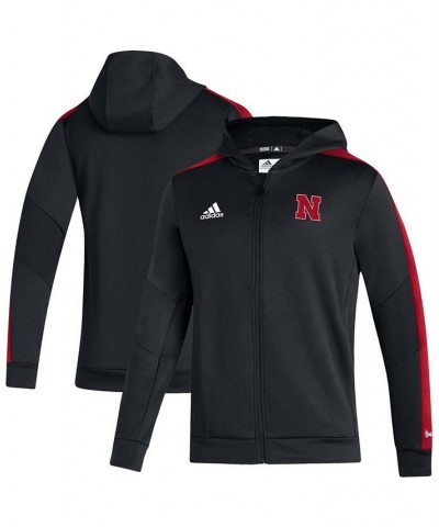 Men's Black Nebraska Huskers 2021 Sideline Aeroready Full-Zip Hoodie $35.04 Jackets