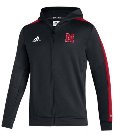 Men's Black Nebraska Huskers 2021 Sideline Aeroready Full-Zip Hoodie $35.04 Jackets