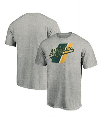 Men's Branded Heathered Gray Oakland Athletics Prep Squad T-shirt $16.95 T-Shirts