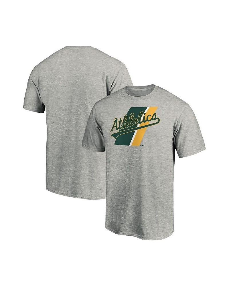 Men's Branded Heathered Gray Oakland Athletics Prep Squad T-shirt $16.95 T-Shirts